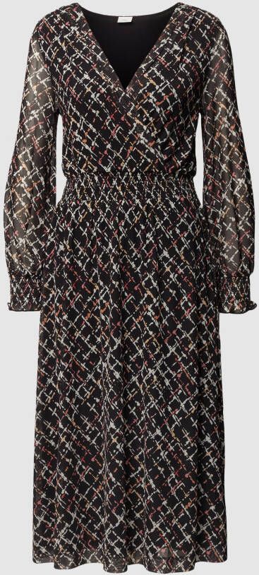 S.Oliver BLACK LABEL Midi-jurk met all-over motief