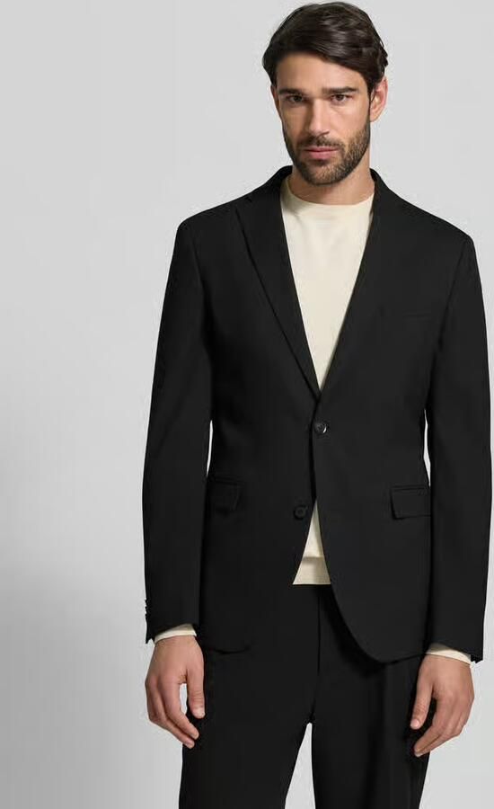 S.Oliver BLACK LABEL 2-knoops colbert met reverskraag model 'Pure' - Foto 5