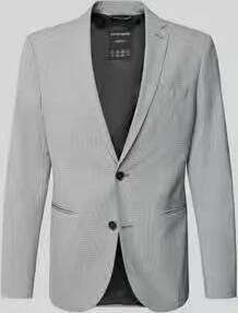 S.Oliver BLACK LABEL 2-knoops colbert van viscosemix met reverskraag model 'Ultimate'