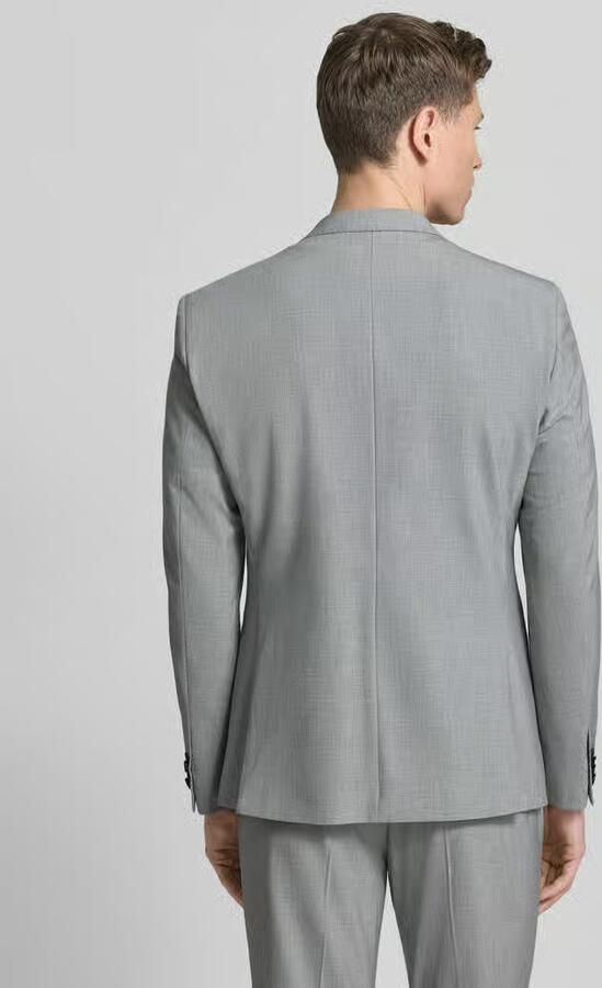 S.Oliver BLACK LABEL 2-knoops colbert van viscosemix met reverskraag model 'Ultimate' - Foto 2