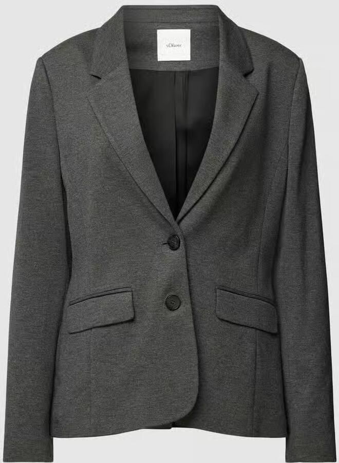 S.Oliver BLACK LABEL Korte blazer in gemêleerde look