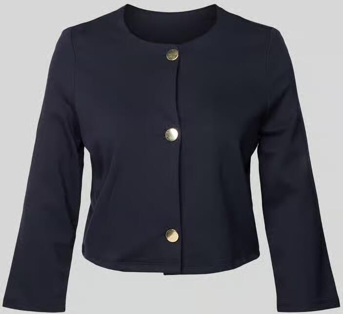 S.Oliver BLACK LABEL Boxy fit korte blazer in een viscoseriemix