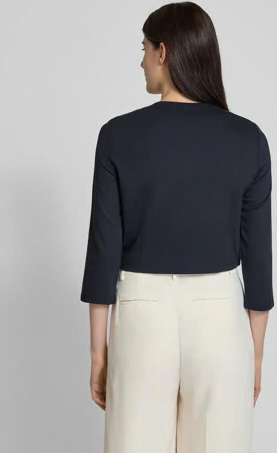 S.Oliver BLACK LABEL Boxy fit korte blazer in een viscoseriemix - Foto 3