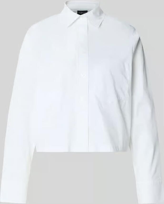 S.Oliver BLACK LABEL Boxy fit overhemdblouse van katoenmix