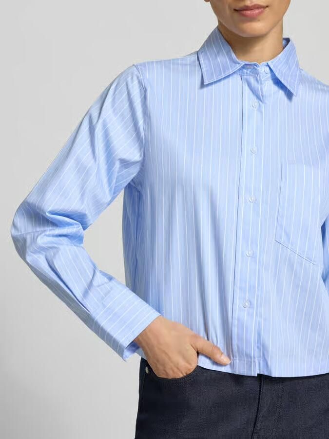 S.Oliver BLACK LABEL Boxy fit overhemdblouse van katoenmix - Foto 2