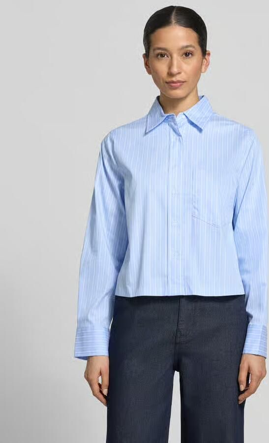 S.Oliver BLACK LABEL Boxy fit overhemdblouse van katoenmix - Foto 3