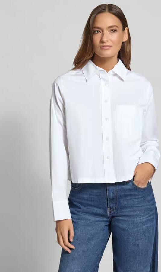 S.Oliver BLACK LABEL Boxy fit overhemdblouse van katoenmix - Foto 3