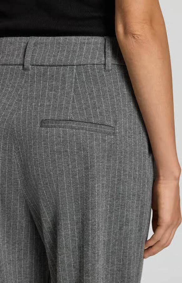 S.Oliver BLACK LABEL Comfort fit broek met wijde pijpen van interlock-jersey - Foto 3