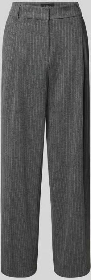 S.Oliver BLACK LABEL Comfort fit broek met wijde pijpen van interlock-jersey