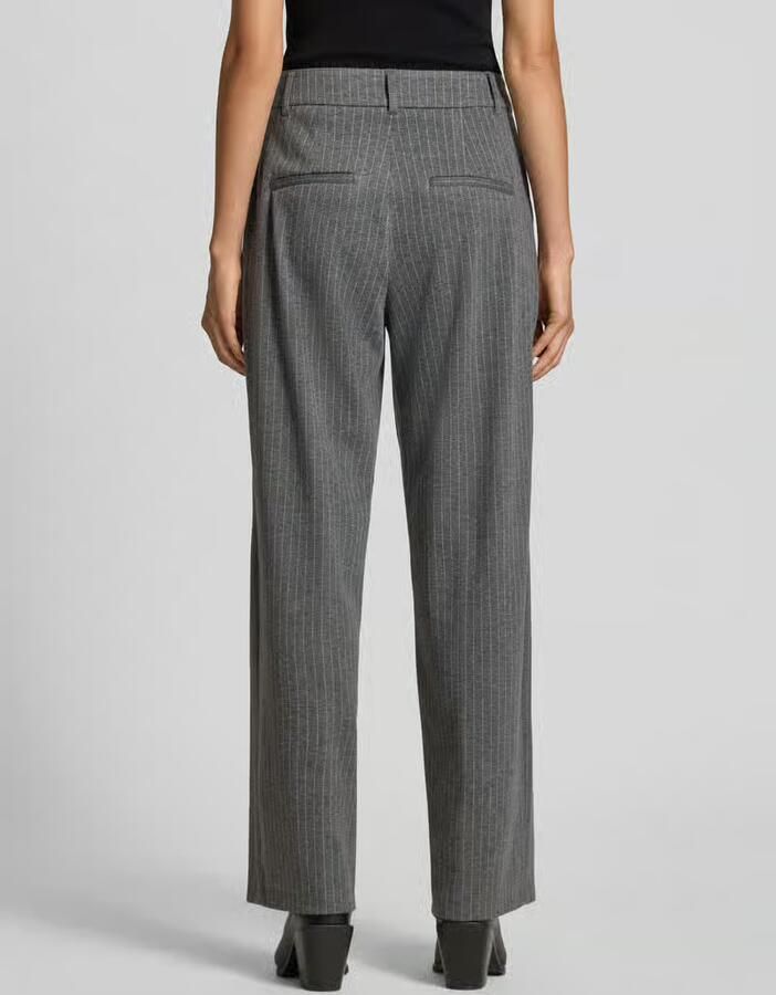 S.Oliver BLACK LABEL Comfort fit broek met wijde pijpen van interlock-jersey - Foto 2
