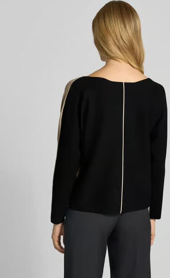S.Oliver BLACK LABEL Comfort fit gebreide pullover met een anderskleurige achterkant