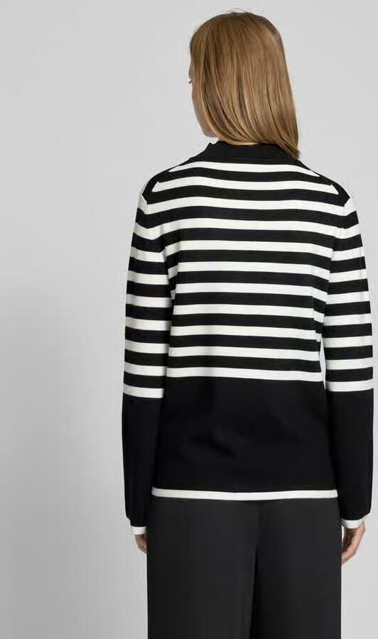 S.Oliver BLACK LABEL Comfort fit gebreide pullover van viscosemix met ronde hals - Foto 1