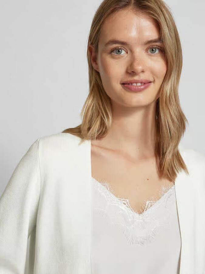 S.Oliver BLACK LABEL Gebreide cardigan met opengewerkte voorkant