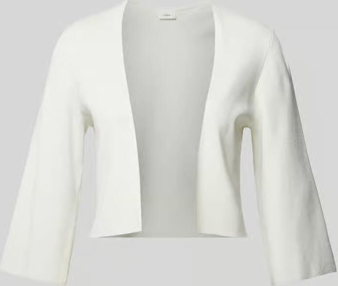 S.Oliver BLACK LABEL Gebreide cardigan met opengewerkte voorkant - Foto 2