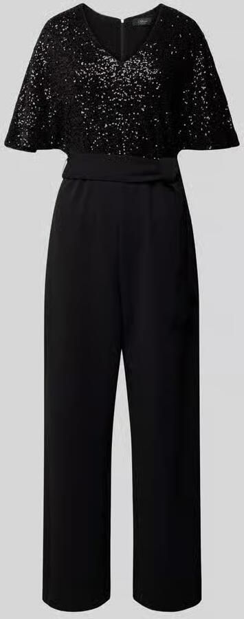 S.Oliver BLACK LABEL Getailleerde jumpsuit met pailletten