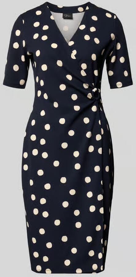S.Oliver BLACK LABEL Getailleerde midi-jurk in wikkellook - Foto 3