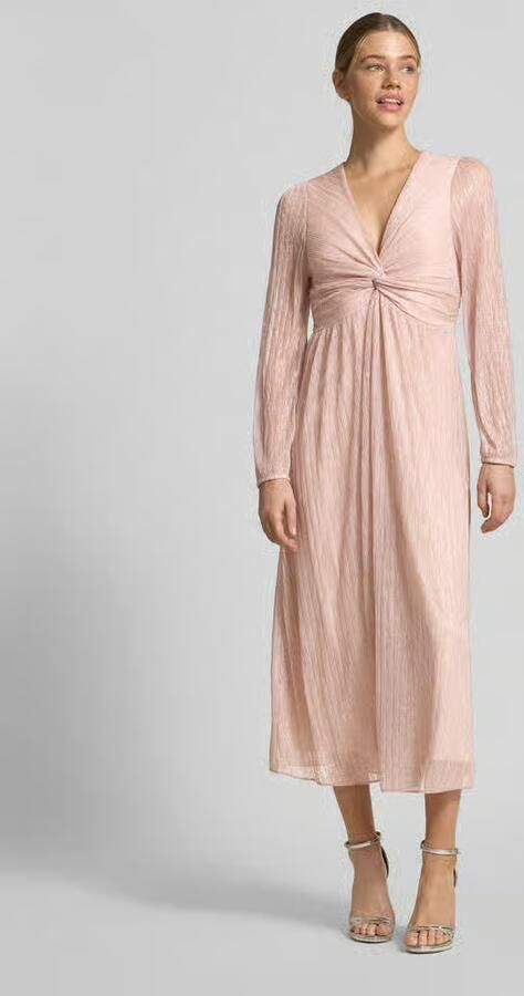S.Oliver BLACK LABEL Getailleerde midi-jurk met glanzend detail - Foto 2