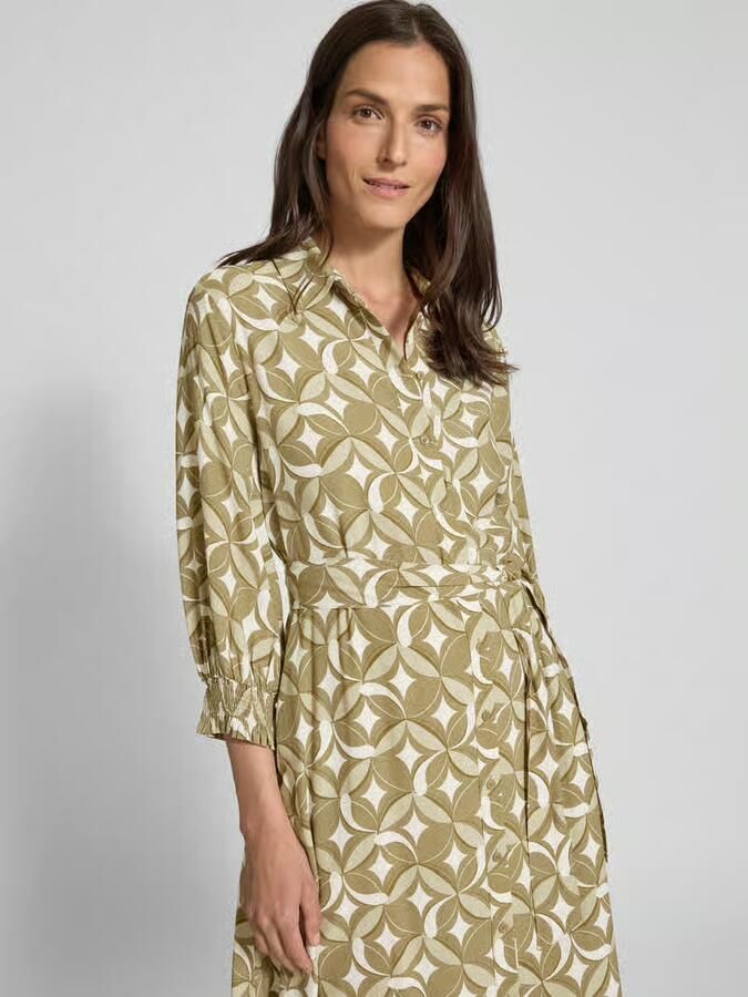 S.Oliver BLACK LABEL Getailleerde overhemdjurk van pure viscose - Foto 4
