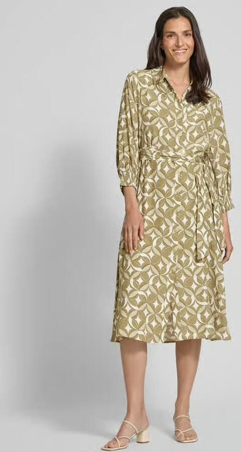 S.Oliver BLACK LABEL Getailleerde overhemdjurk van pure viscose - Foto 5