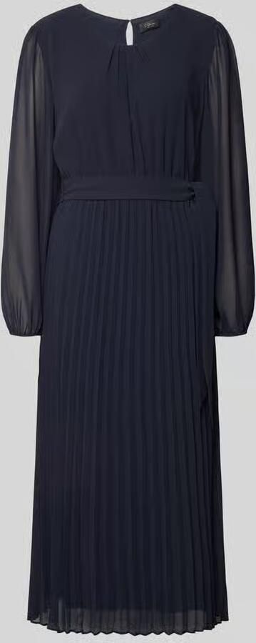 S.Oliver BLACK LABEL Getailleerde vrijetijdsjurk met tailleriem om te strikken - Foto 4