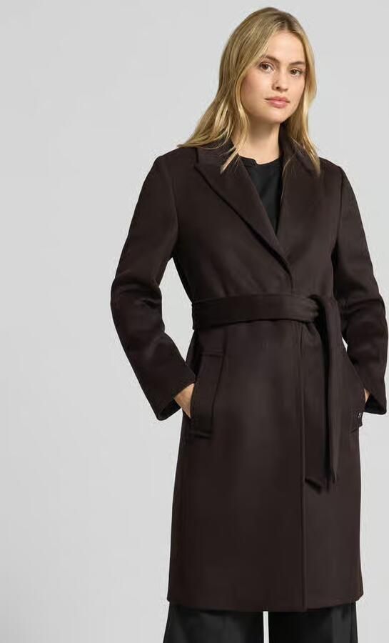 S.Oliver BLACK LABEL Lange jas met strikceintuur - Foto 2