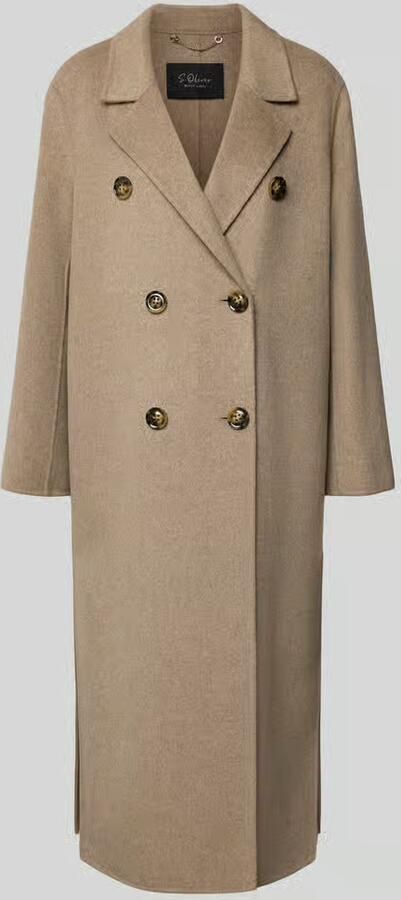 S.Oliver BLACK LABEL relaxed fit lange jas van wolmix met viscose
