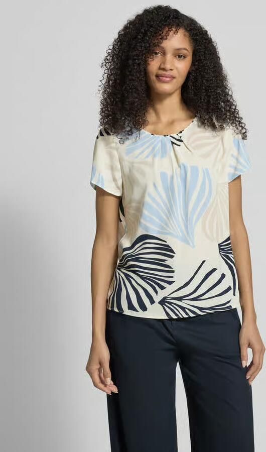 S.Oliver BLACK LABEL Loose fit blouse shirt met allover-patroon - Foto 3