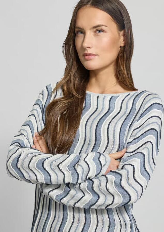 S.Oliver BLACK LABEL Loose fit gebreide pullover van katoenmix - Foto 2