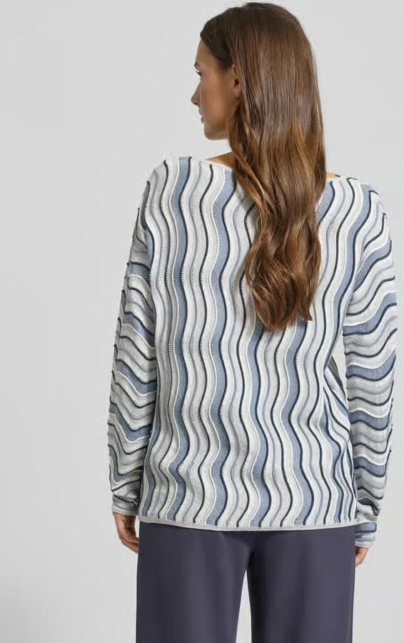 S.Oliver BLACK LABEL Loose fit gebreide pullover van katoenmix - Foto 1