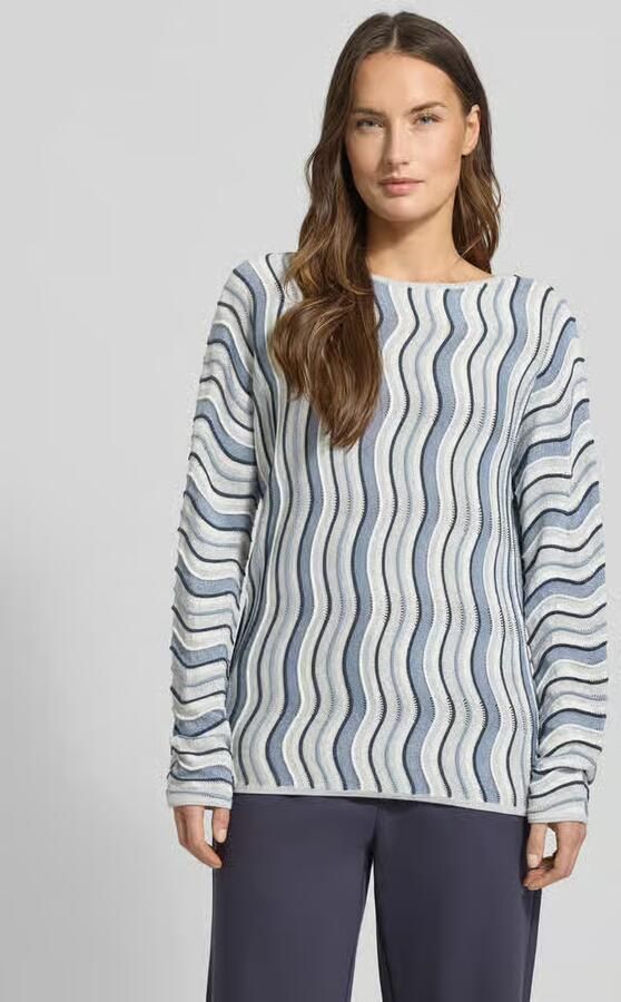 S.Oliver BLACK LABEL Loose fit gebreide pullover van katoenmix - Foto 4