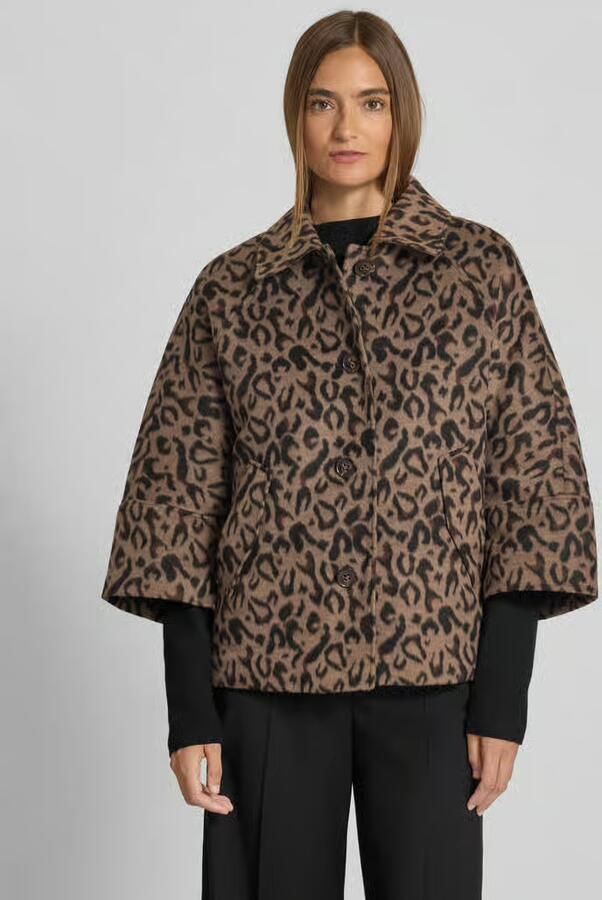 S.Oliver BLACK LABEL Loose fit jack met luipaardprint - Foto 2