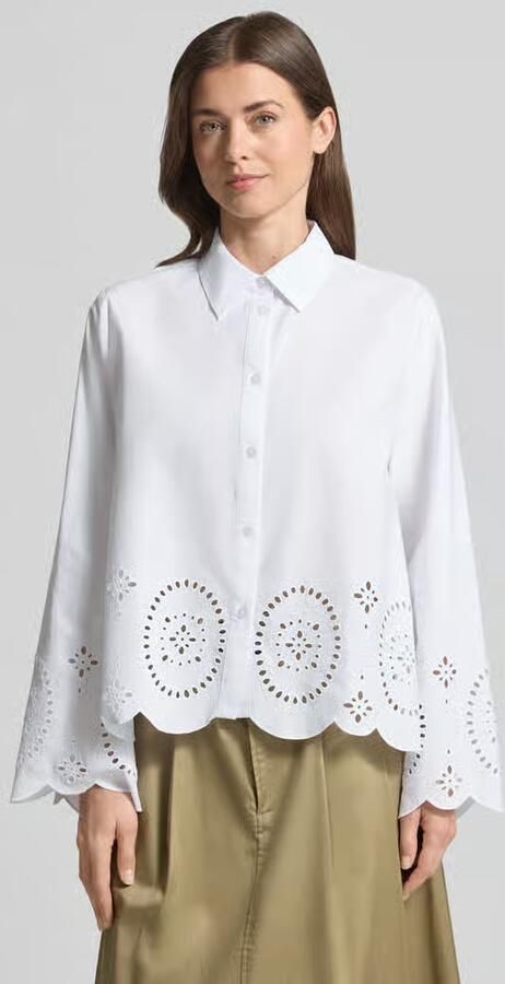 S.Oliver BLACK LABEL Loose fit overhemdblouse van puur katoen - Foto 4