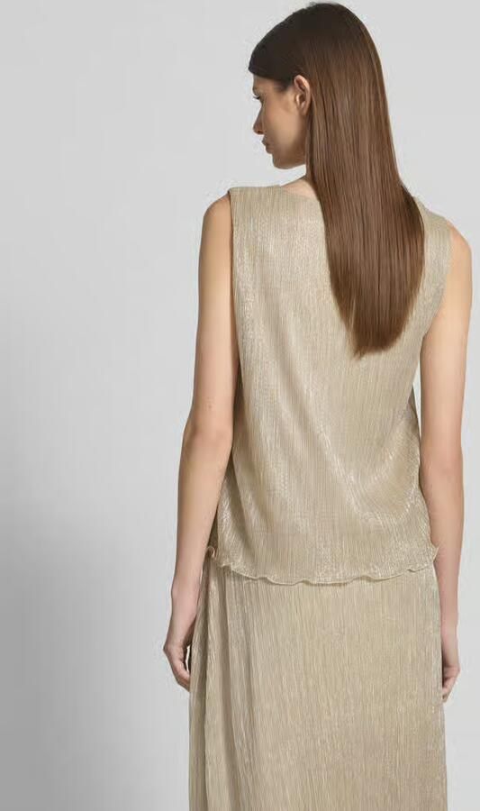 S.Oliver BLACK LABEL Loose fit plissétop met effectgaren - Foto 4