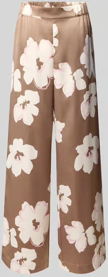S.Oliver BLACK LABEL Loose fit satijnen broek met all-over motief - Foto 2
