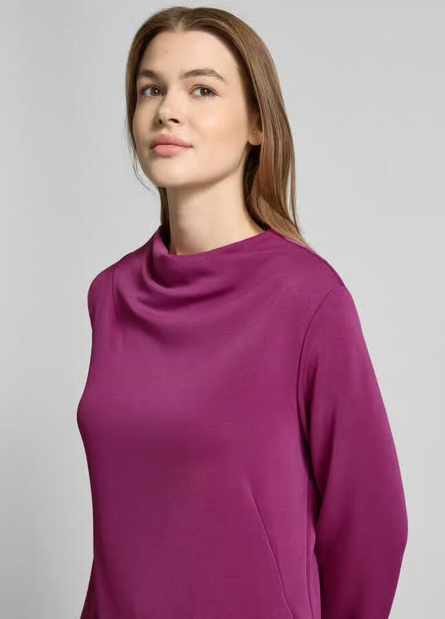 S.Oliver BLACK LABEL Loose fit sweatjurk met platte kraag