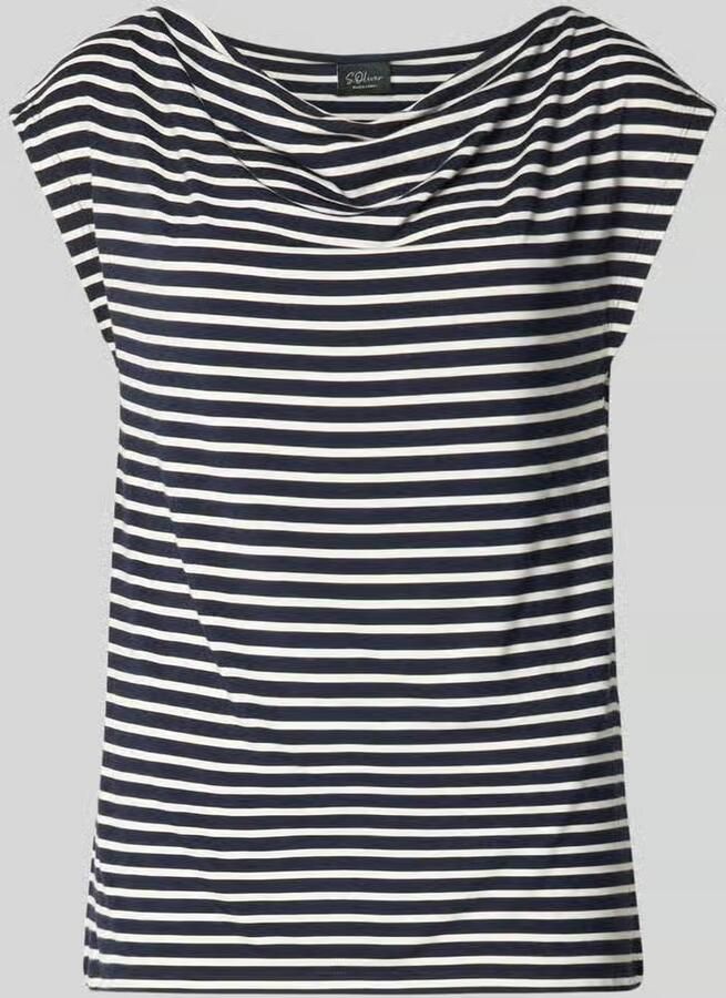S.Oliver BLACK LABEL loose fit T-shirt van viscosemix - Foto 4
