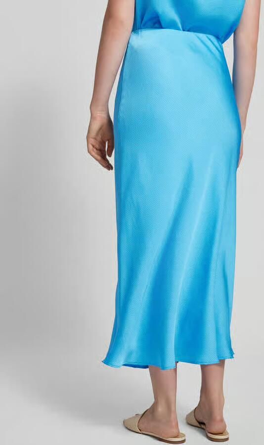 S.Oliver Seersucker Rok Elastische Taille Blue Dames