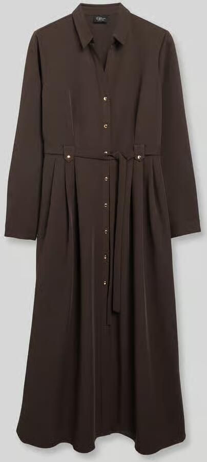 S.Oliver BLACK LABEL blousejurk met ceintuur donkerbruin - Foto 2