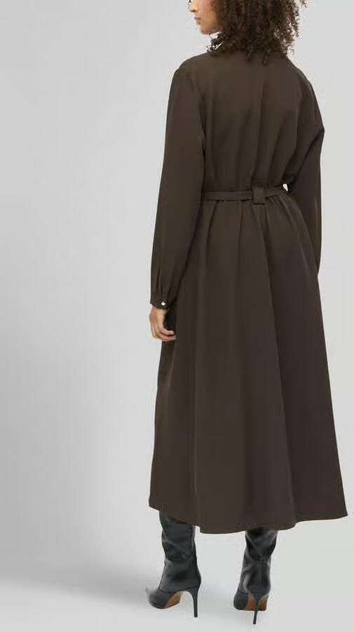S.Oliver BLACK LABEL blousejurk met ceintuur donkerbruin - Foto 3