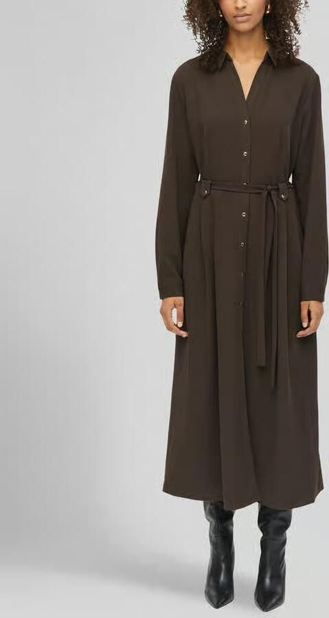 S.Oliver BLACK LABEL blousejurk met ceintuur donkerbruin - Foto 4