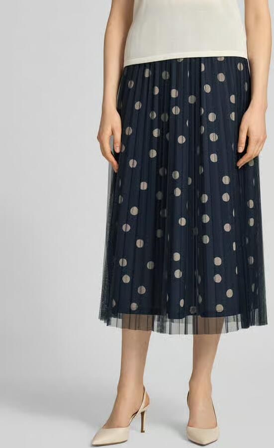 S.Oliver BLACK LABEL midi-rok met plissévouwen en polkadots - Foto 3
