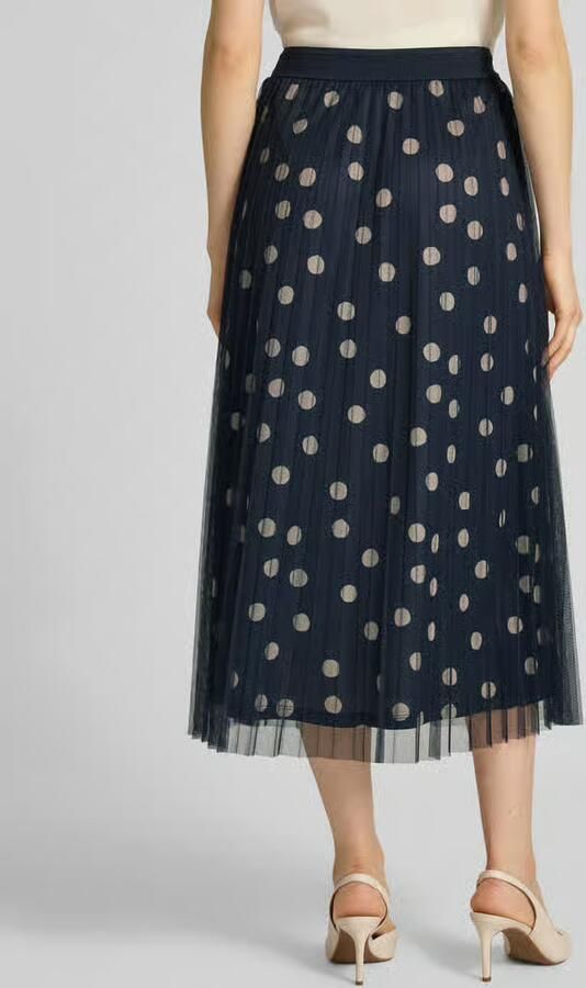 S.Oliver BLACK LABEL midi-rok met plissévouwen en polkadots