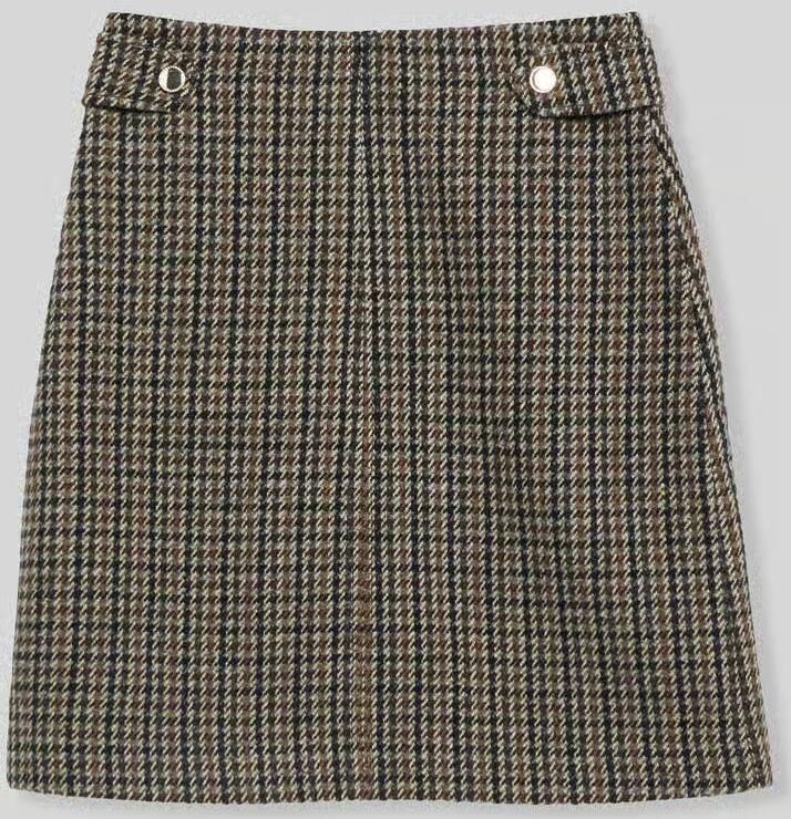 S.Oliver BLACK LABEL Mini-rok van wolmix met knoopdetail