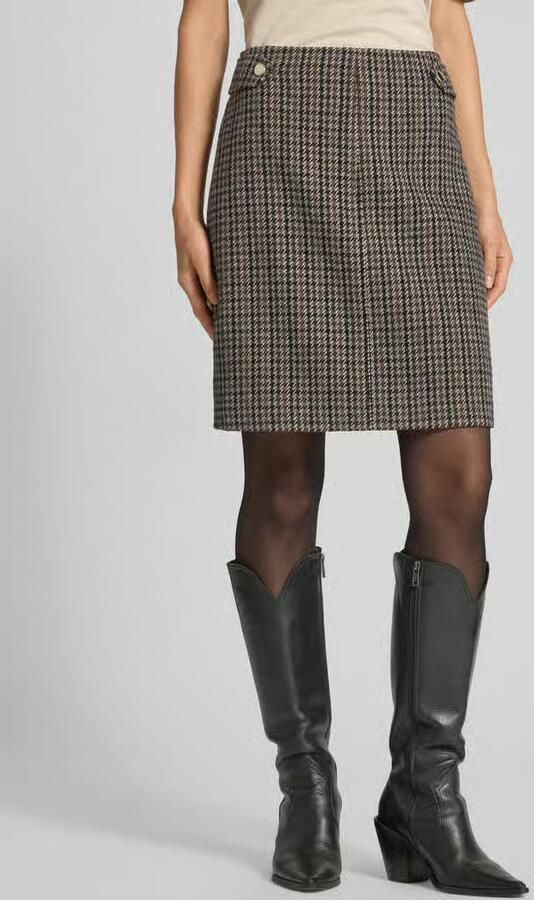 S.Oliver BLACK LABEL Mini-rok van wolmix met knoopdetail - Foto 3