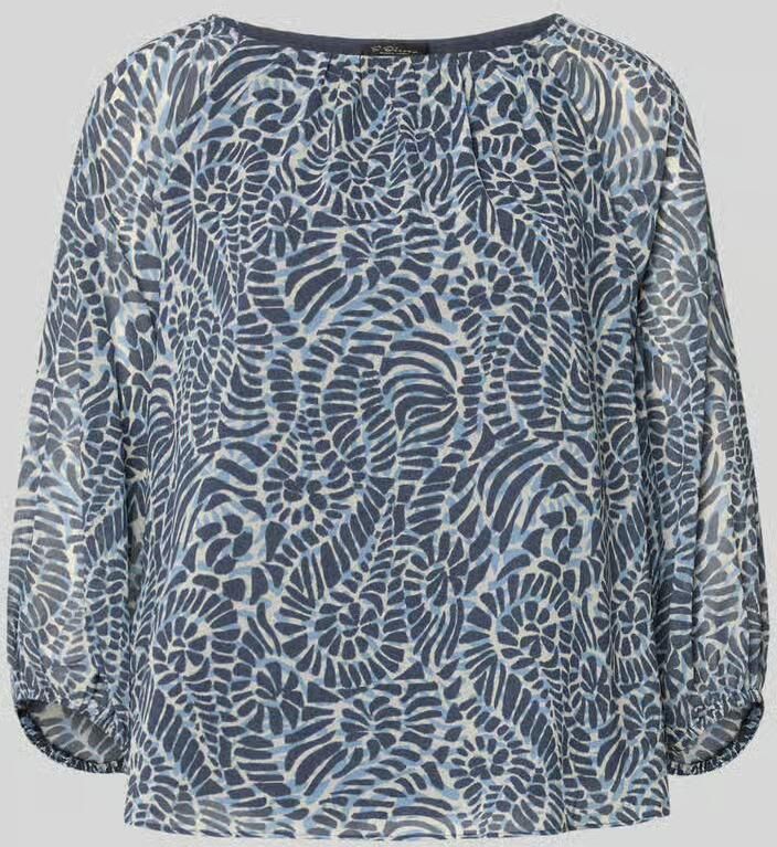 S.Oliver BLACK LABEL Oversized blouse met lange mouwen met 3 4 mouw