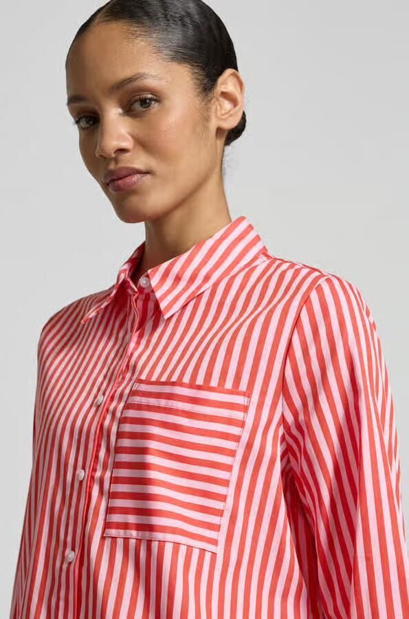 S.Oliver BLACK LABEL Oversized Overhemdblouse van Katoenmix - Foto 4