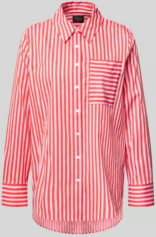 S.Oliver BLACK LABEL Oversized Overhemdblouse van Katoenmix - Foto 5
