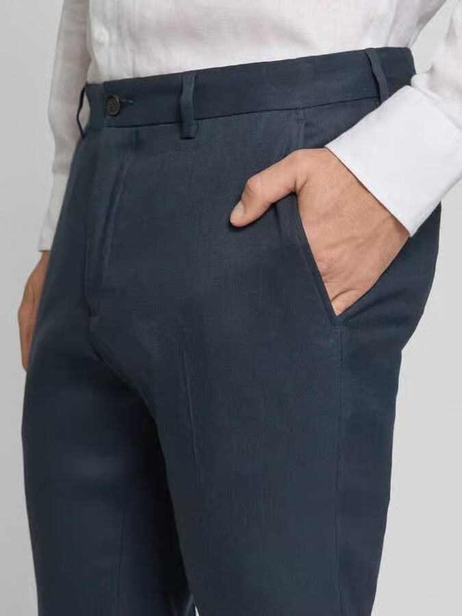 S.Oliver BLACK LABEL pantalon regular fit van linnenmix