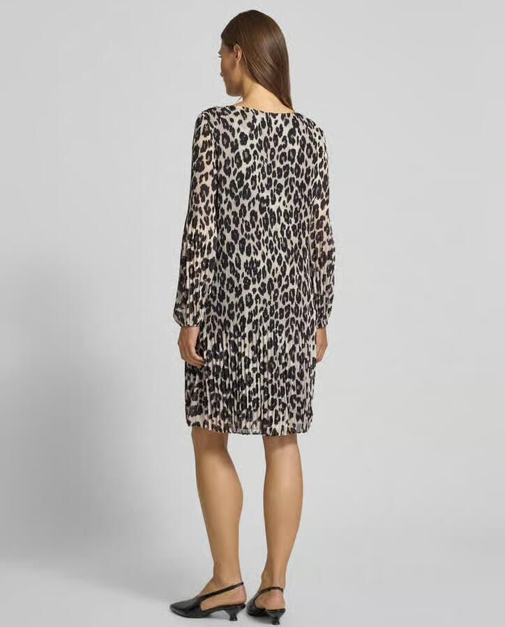 S.Oliver BLACK LABEL Loose fit plisséjurk met all-over motief