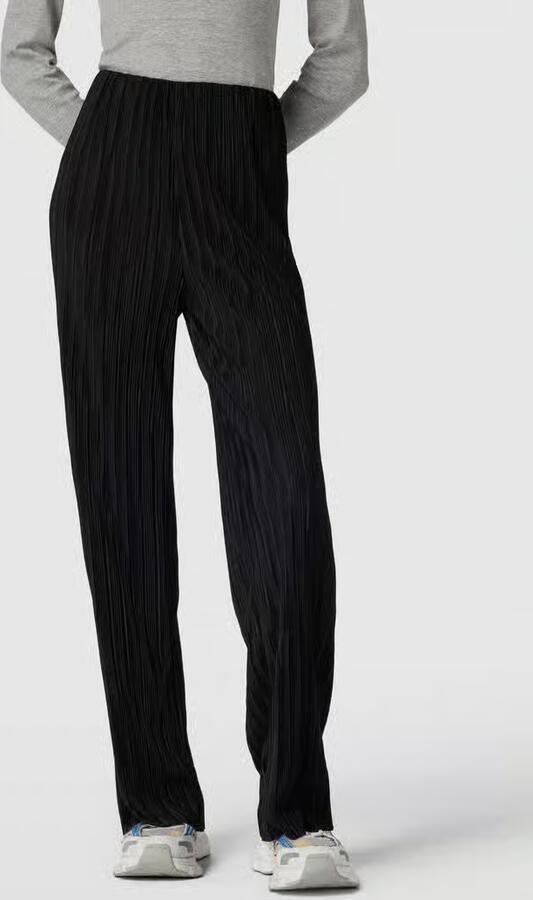 S.Oliver BLACK LABEL high waist straight fit broek zwart - Foto 3